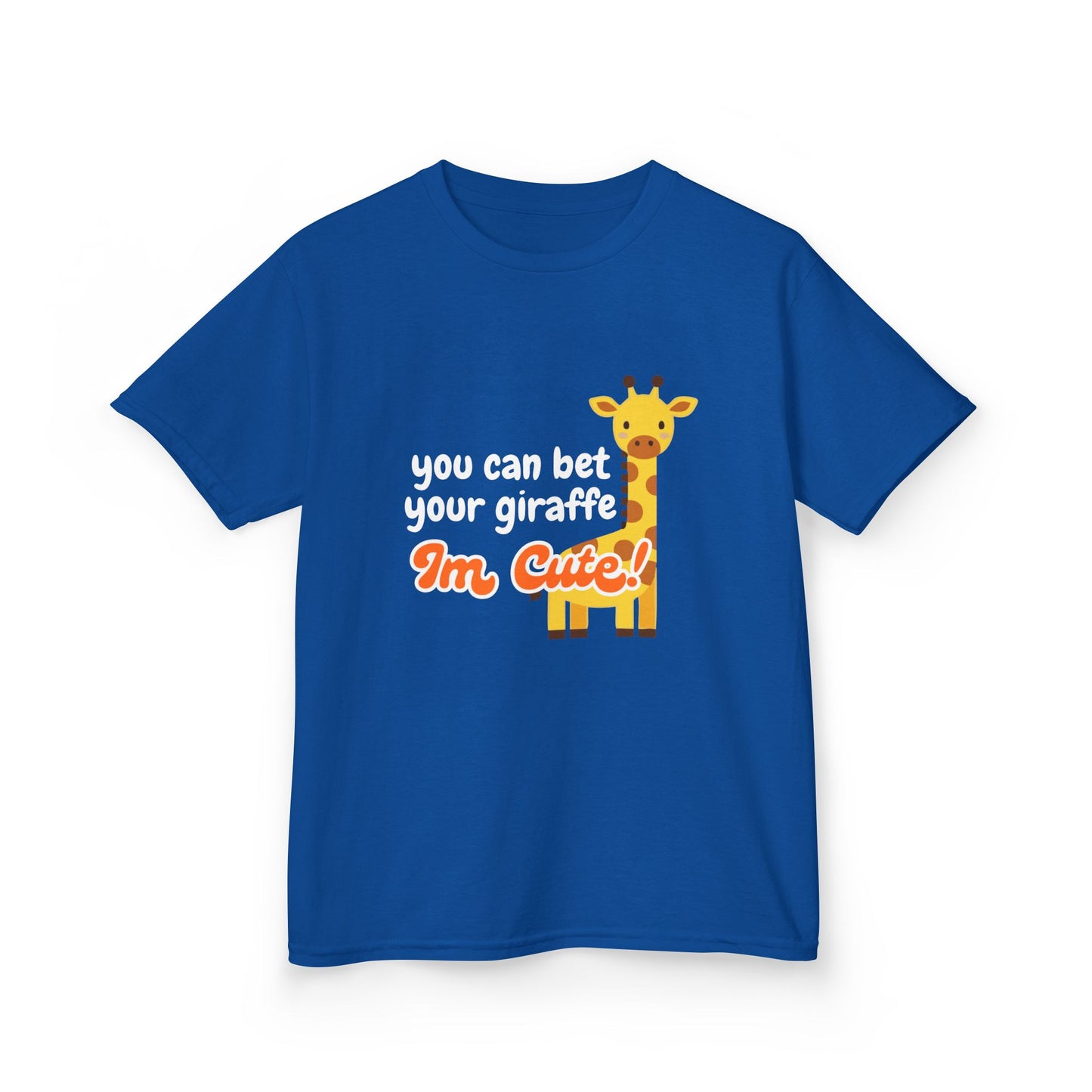 Kids T-Shirt – “You Can Bet Your Giraffe I’m Cute!” Cute Giraffe Graphic Tee for Toddlers