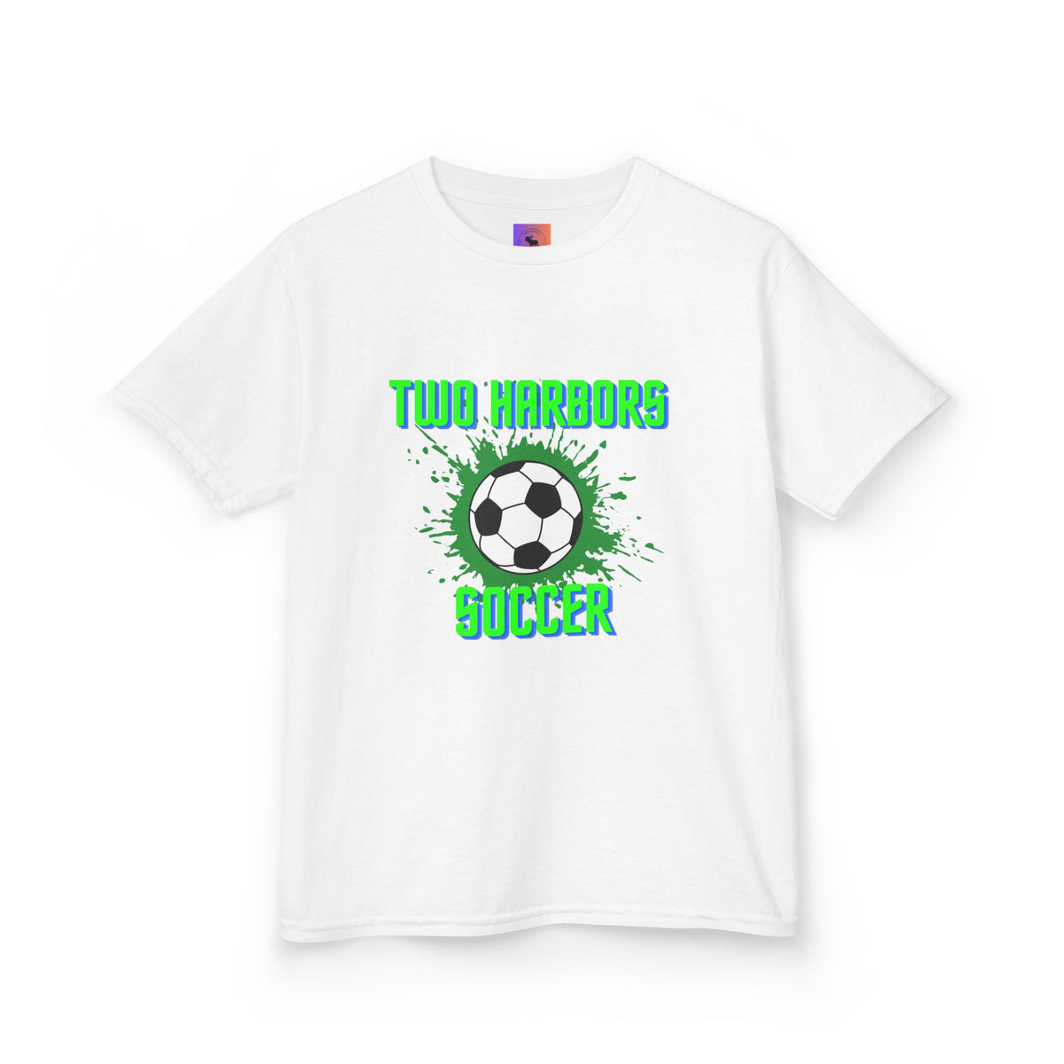 Kids Soccer T‑Shirt — "Two Harbors" Graphic with Back Number (2026)