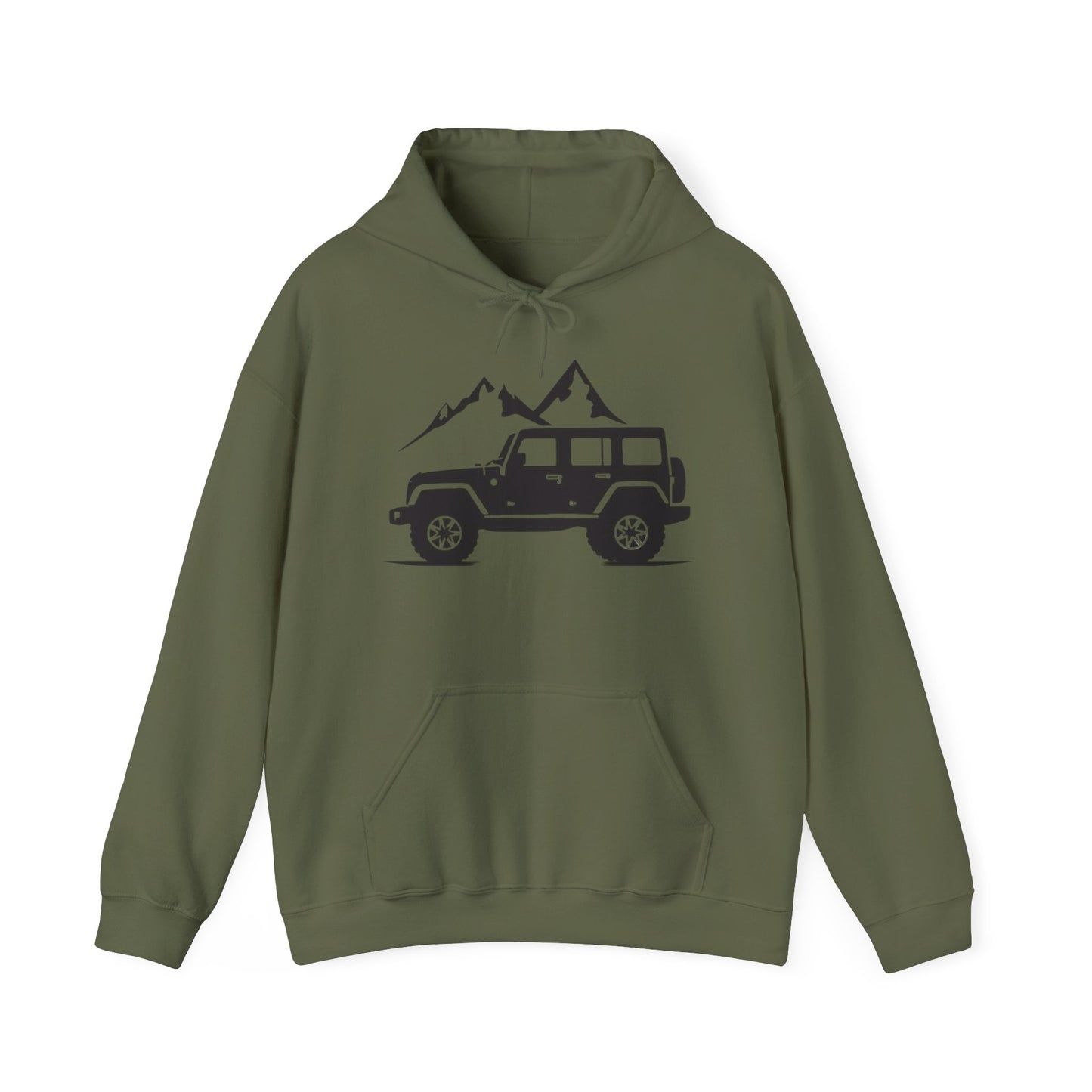 Unisex Heavy Blend™ Hooded Sweatshirt 4x4 mountain, abstract, simple design, minimalist