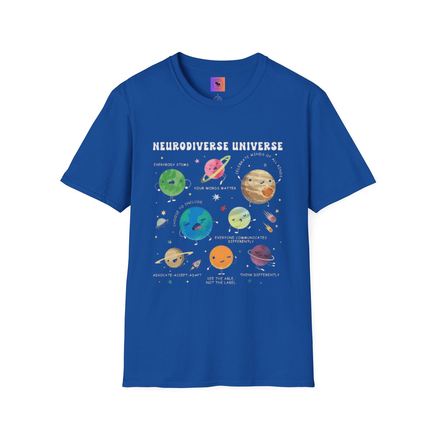 Neurodiverse Universe T-Shirt | Cosmos Graphic Tee, Unisex Space Shirt, Educational Gift, Science Lover Apparel, Unique Gift Idea