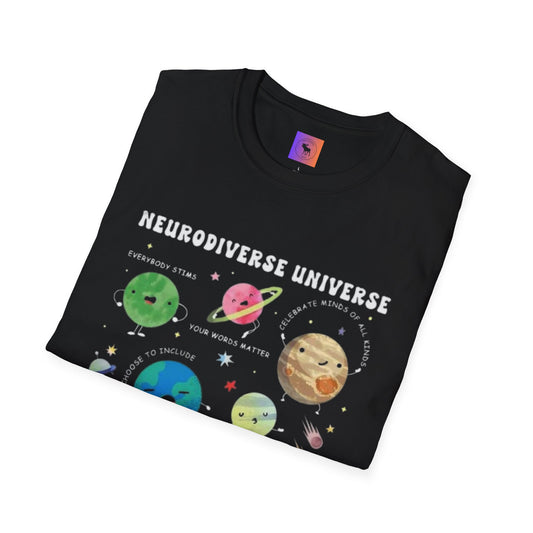 Neurodiverse Universe T-Shirt | Cosmos Graphic Tee, Unisex Space Shirt, Educational Gift, Science Lover Apparel, Unique Gift Idea