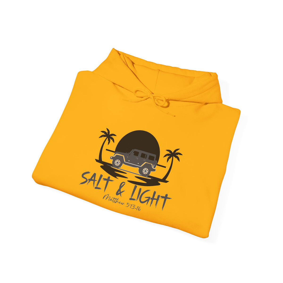 Salt & Light Christian Hoodie – Beach Van Sunset Pullover (Matthew 5:14)