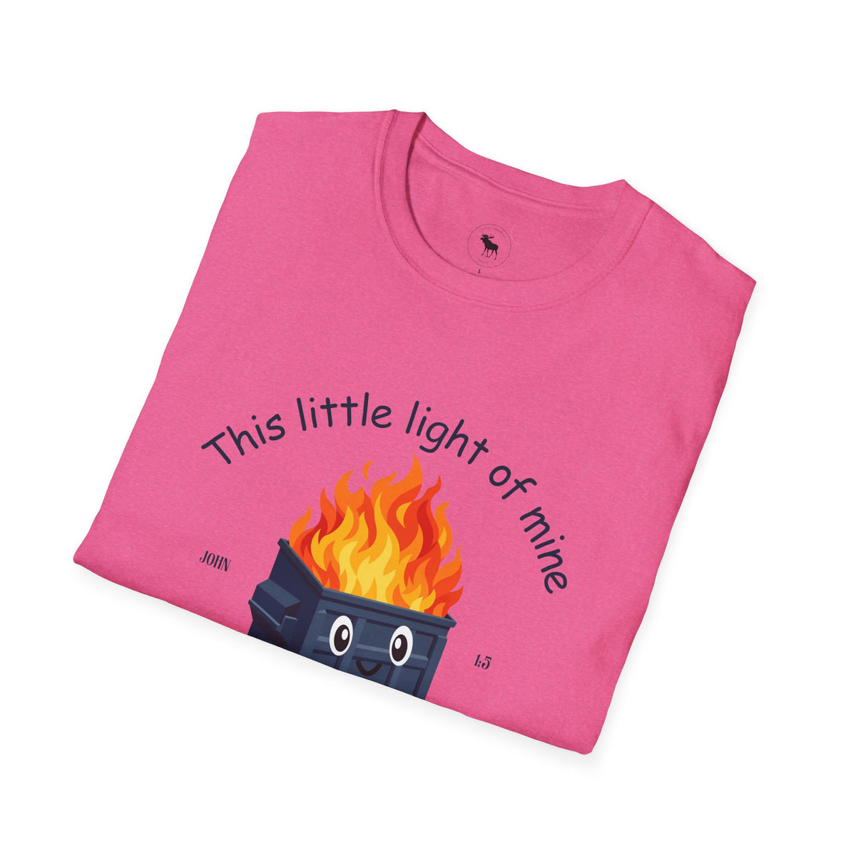 Dumpster on Fire T-Shirt — “This little light of mine, I'm gonna let it shine” Vintage religious Graphic Tee