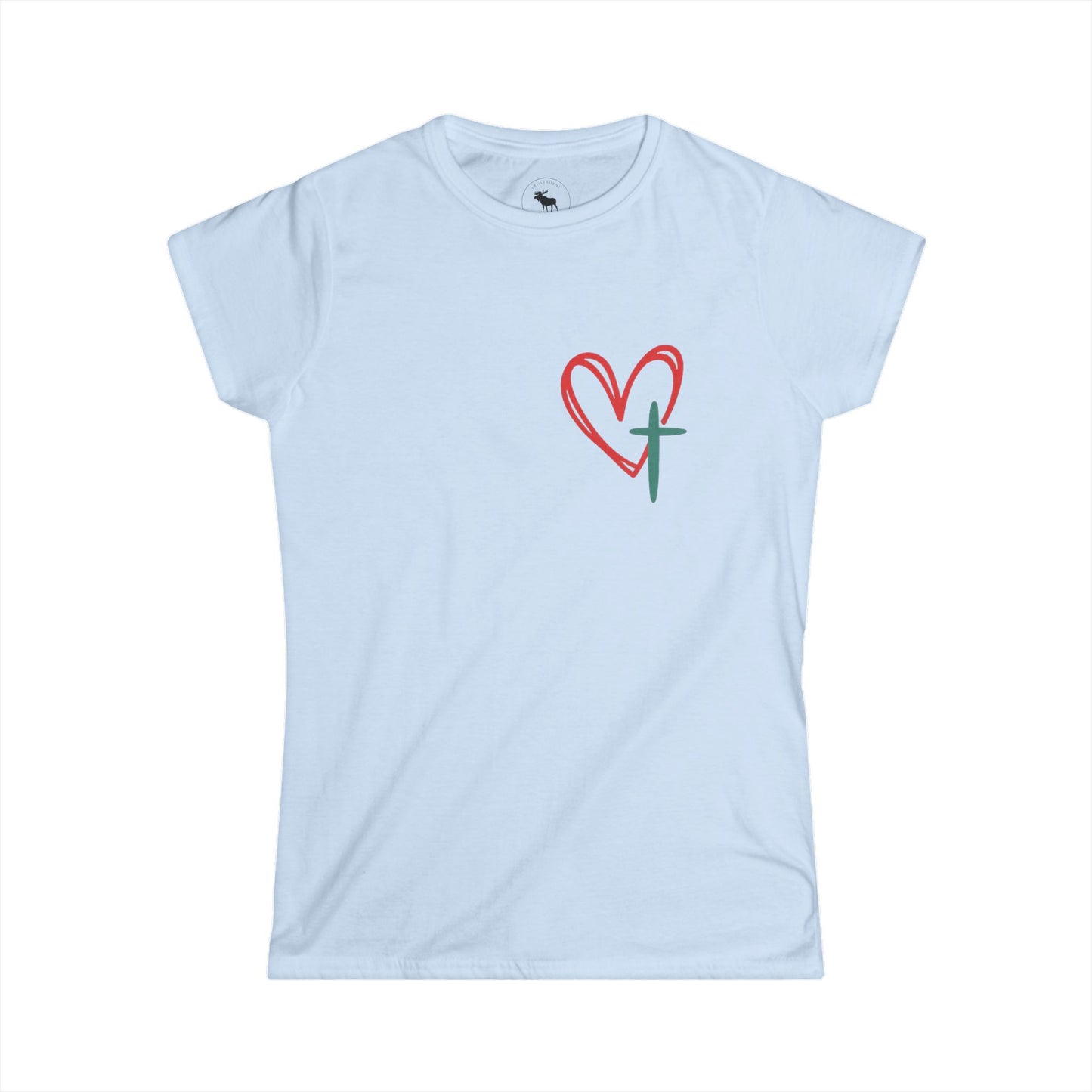 Christian Faith Women's Softstyle Tee - Inspirational Shirt - Jesus Has My Back T-Shirt - Casual, Gift for Believers, Spiritual Fashion