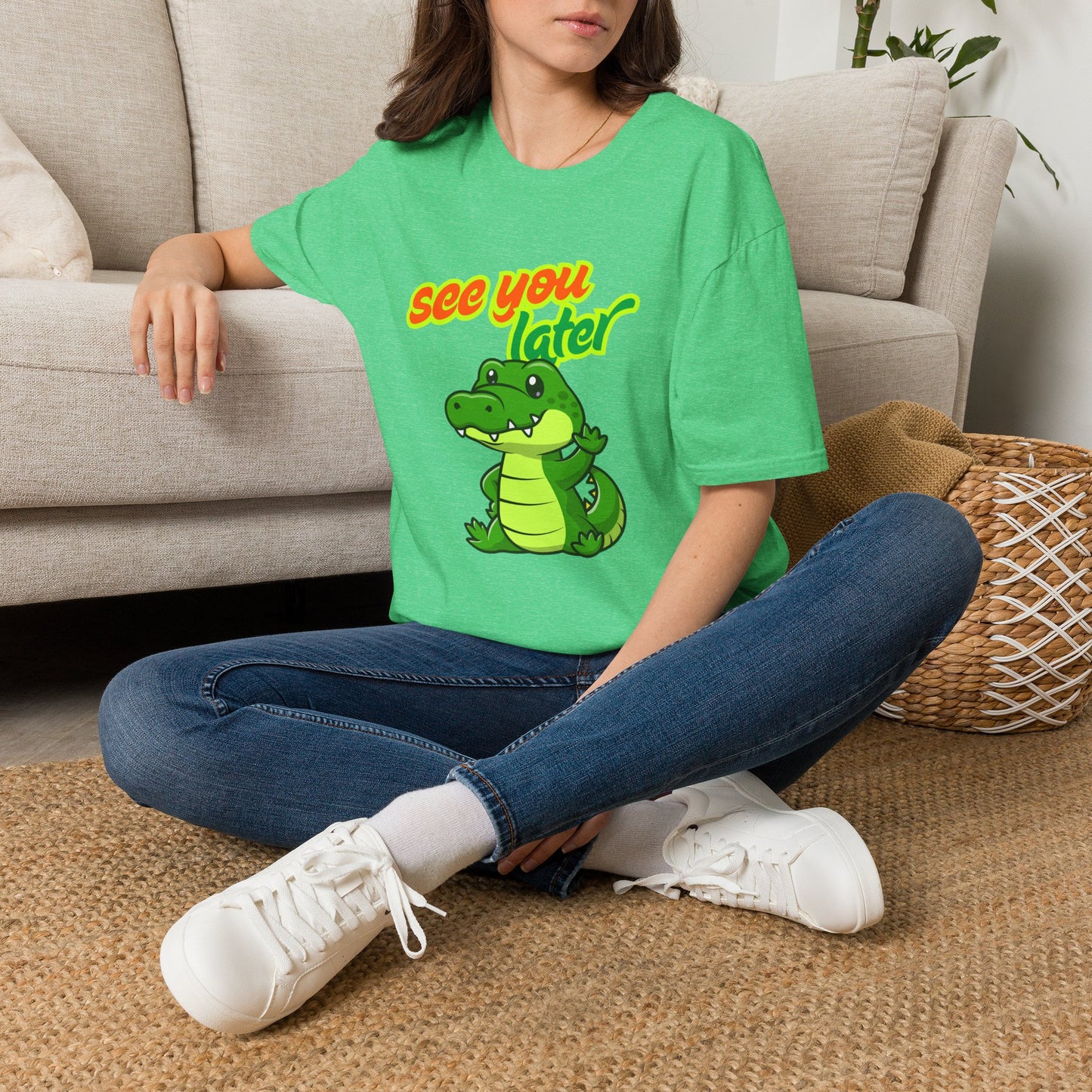 See You Later Alligator T-Shirt — Cute Retro Green Alligator Graphic Tee