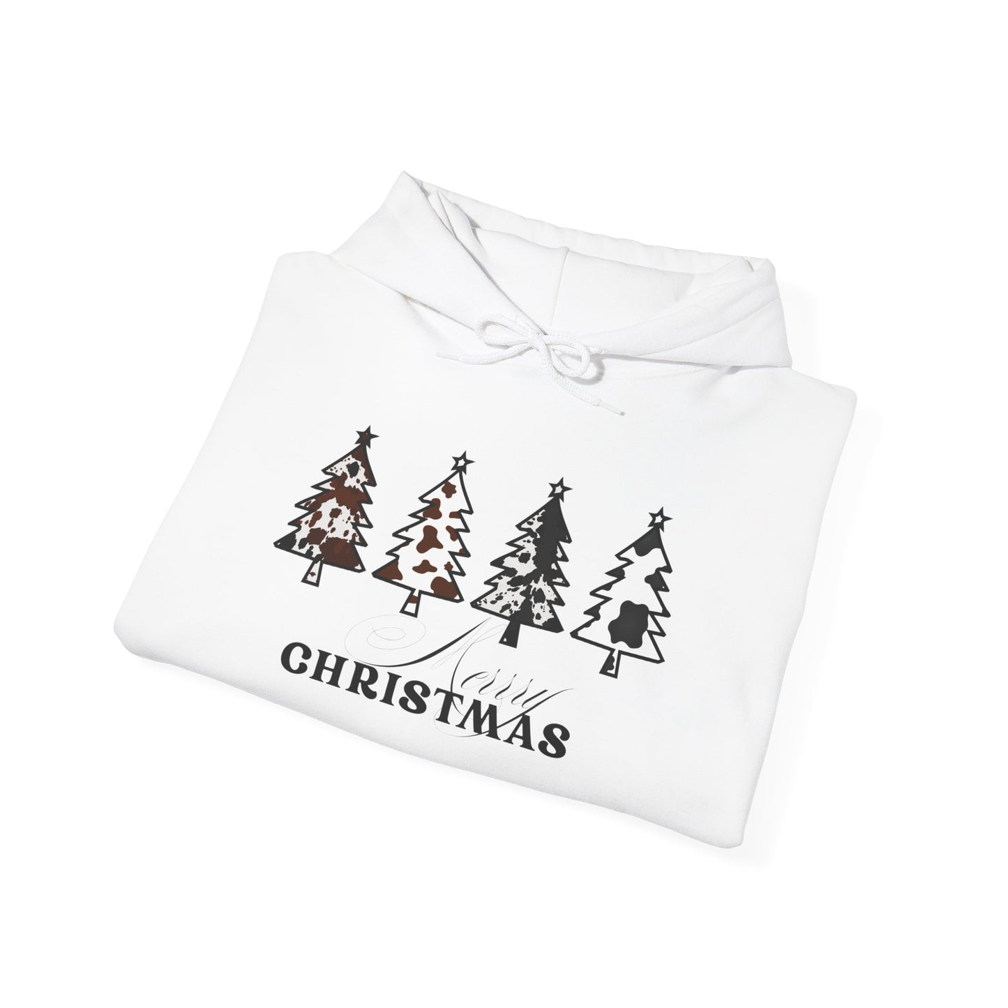 Cow Print Merry Christmas Hoodie