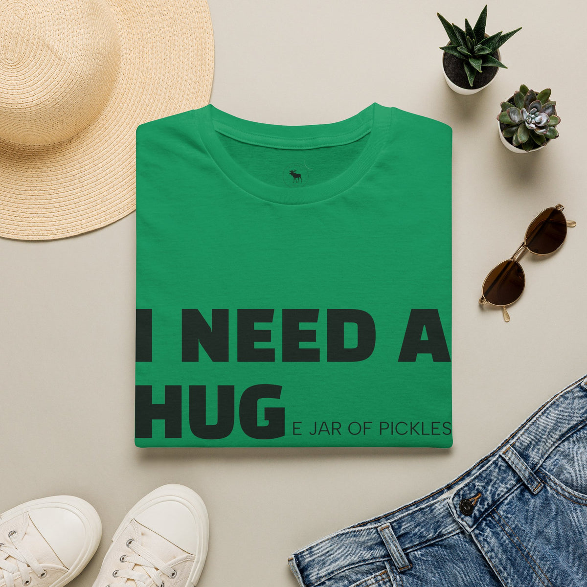 I Need A Hug T-Shirt — Funny "I Need a Hug (or a Jar of Pickles)" Graphic Tee