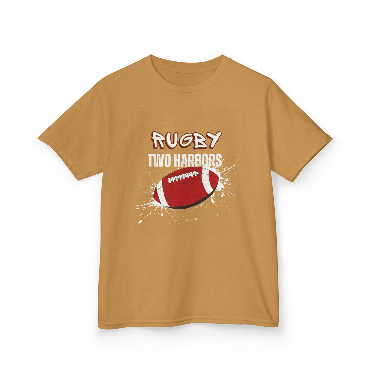 Kids Tee — "Rugby Two Harbors" Youth Football Graphic Shirt