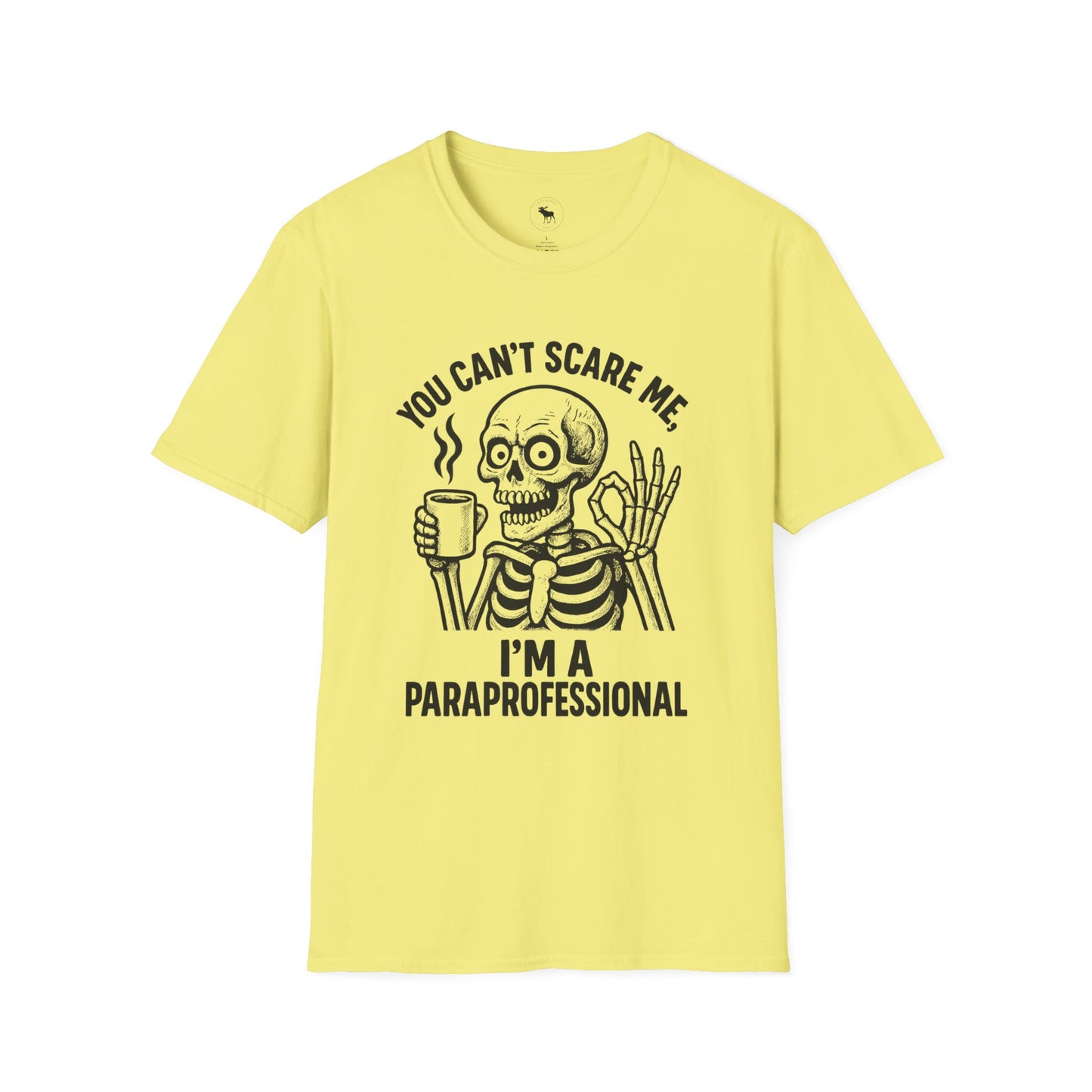 Funny Skeleton Paraprofessional T-Shirt, Unisex Tee for Halloween, Teacher Gift, Casual Wear, Humor Shirt, Skeleton Design