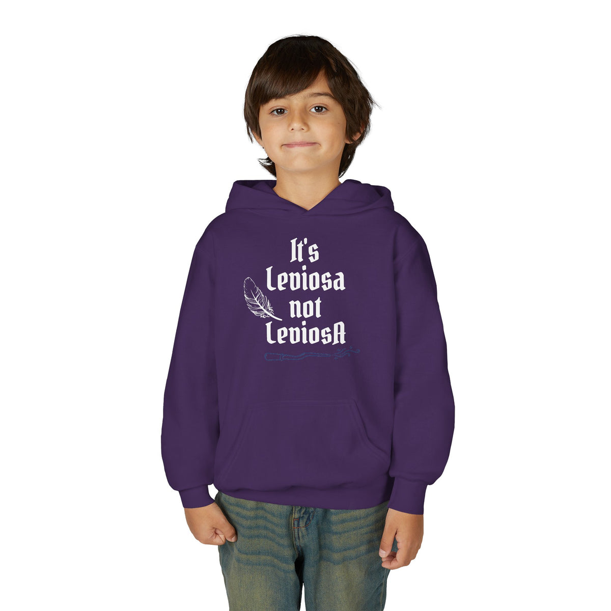 Youth Hoodie – "It's Leviosa Not LeviosA" Magical Quote Hooded Sweatshirt