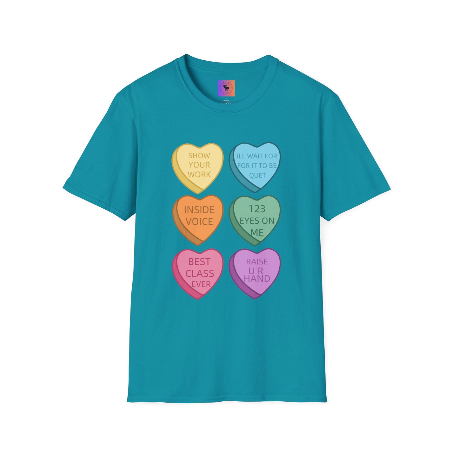 Conversation Heart Teacher Shirt — Funny Classroom Love Notes Tee