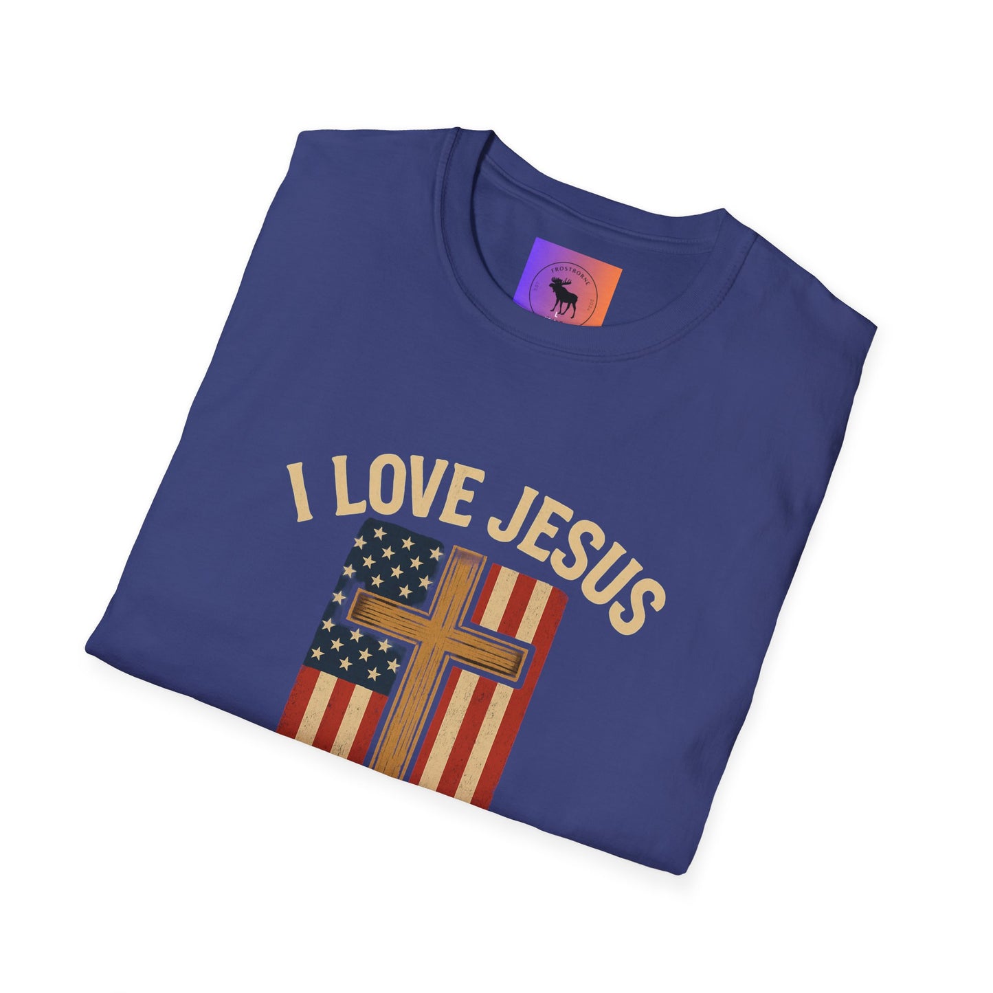 I Love Jesus and America Unisex T-Shirt, Faith Apparel, Patriotic Tee, Religious Clothing, Gifts for Christians, Fourth of July Shirt