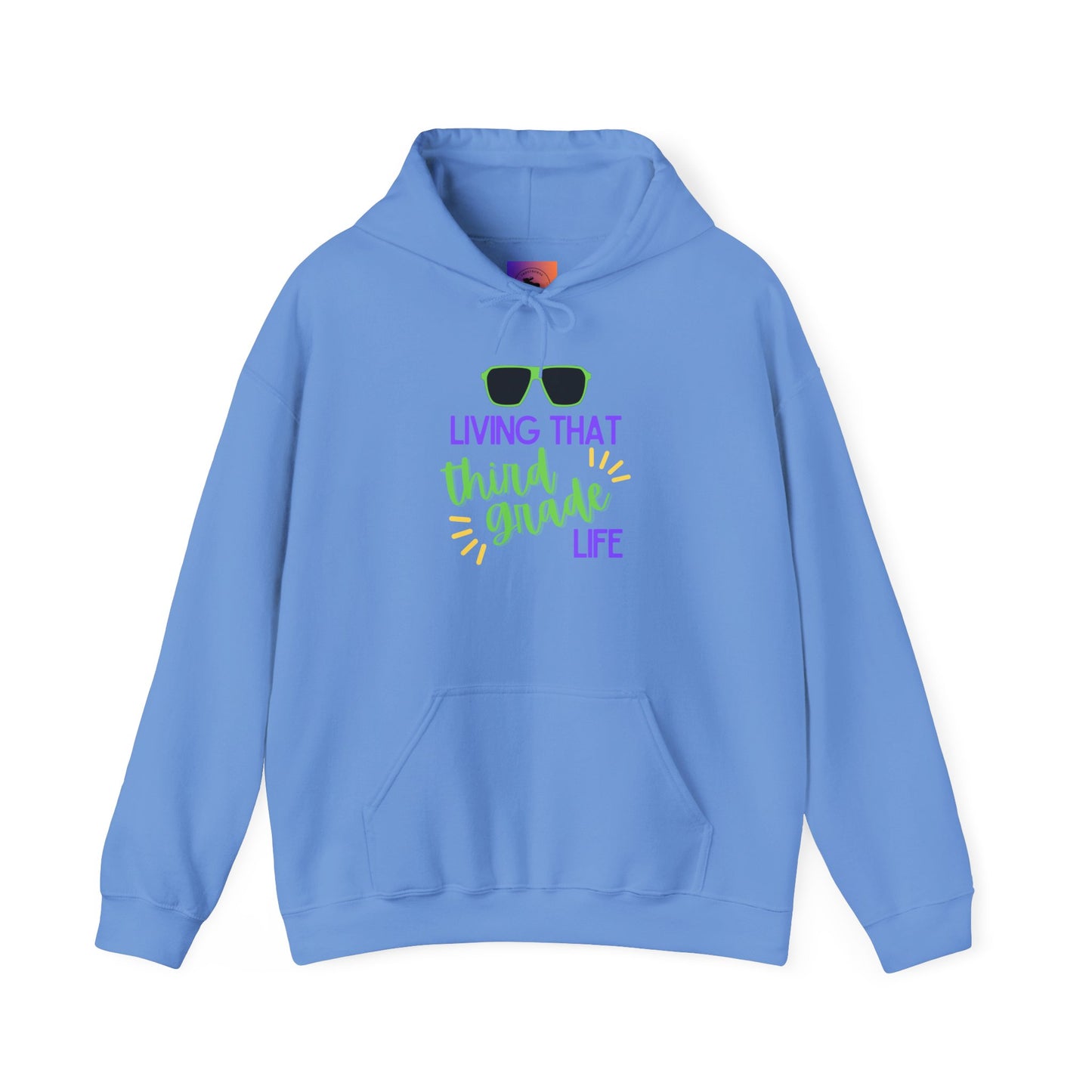 Living That Third Grade Life Hoodie - Perfect for Students, Graduation Gift, Cool Casual Wear, Back to School, Kids' Style