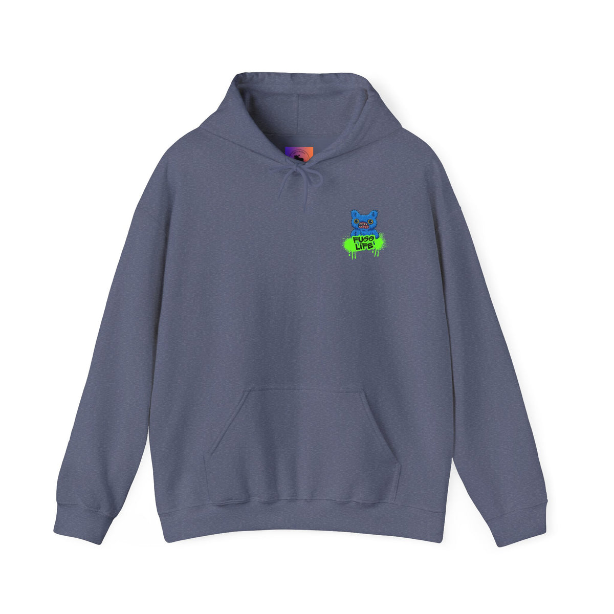 Hoodie Fugglers Colorful Cartoon Monster Crew Graphic Back Print