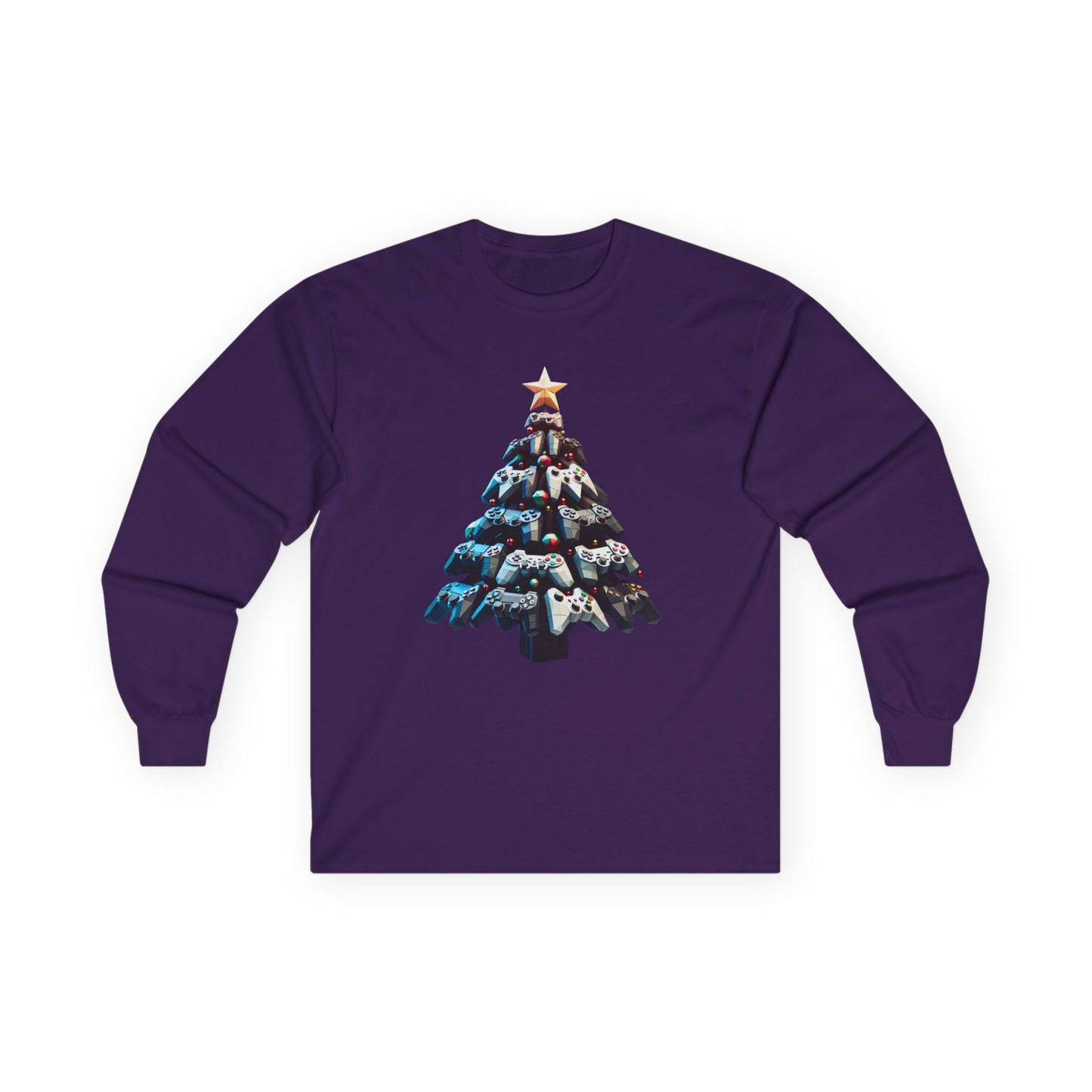 Gamer Christmas Tee, Console Holiday Shirt, Video Game Long Sleeve Top, Unisex Cotton Tee, Gaming Gift Shirt