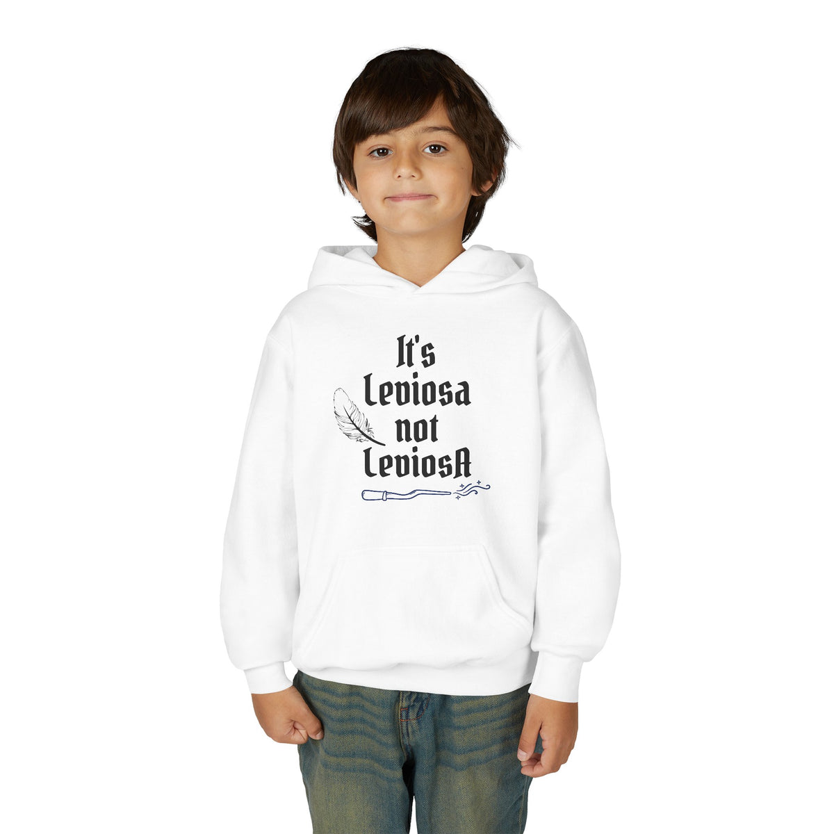 Youth Hoodie – "It's Leviosa Not LeviosA" Magical Quote Hooded Sweatshirt