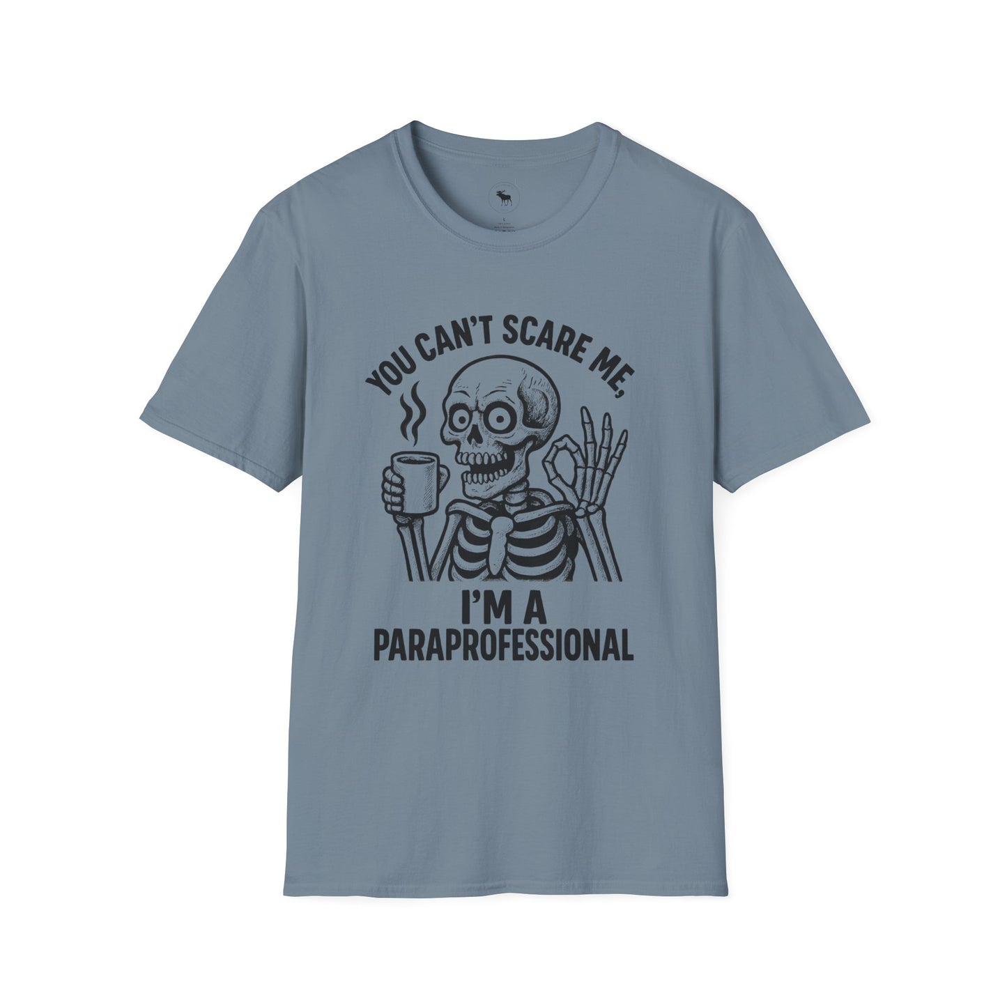 Funny Skeleton Paraprofessional T-Shirt, Unisex Tee for Halloween, Teacher Gift, Casual Wear, Humor Shirt, Skeleton Design