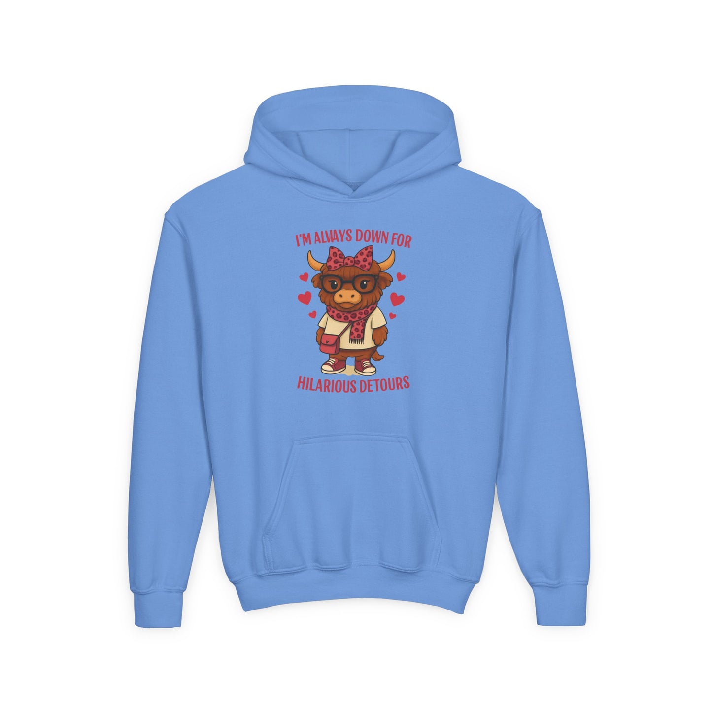 Youth Funny ADHD Hooded Sweatshirt - Cute Animal Design, Gift for Kids, Casual Wear, Birthday, Holidays, Fun Activites