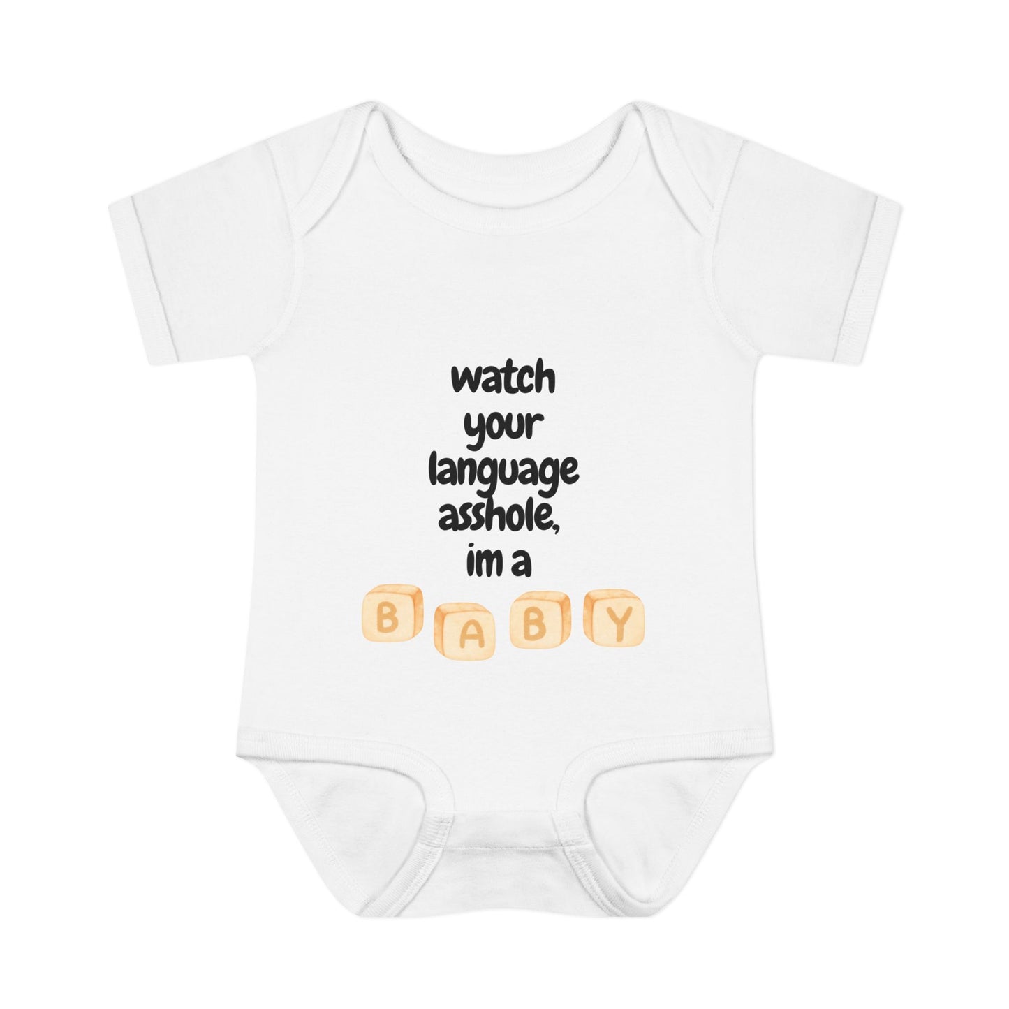 watch your language around the baby infant body suit