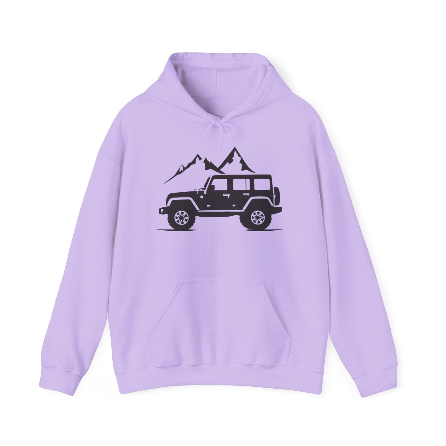 Unisex Heavy Blend™ Hooded Sweatshirt 4x4 mountain, abstract, simple design, minimalist