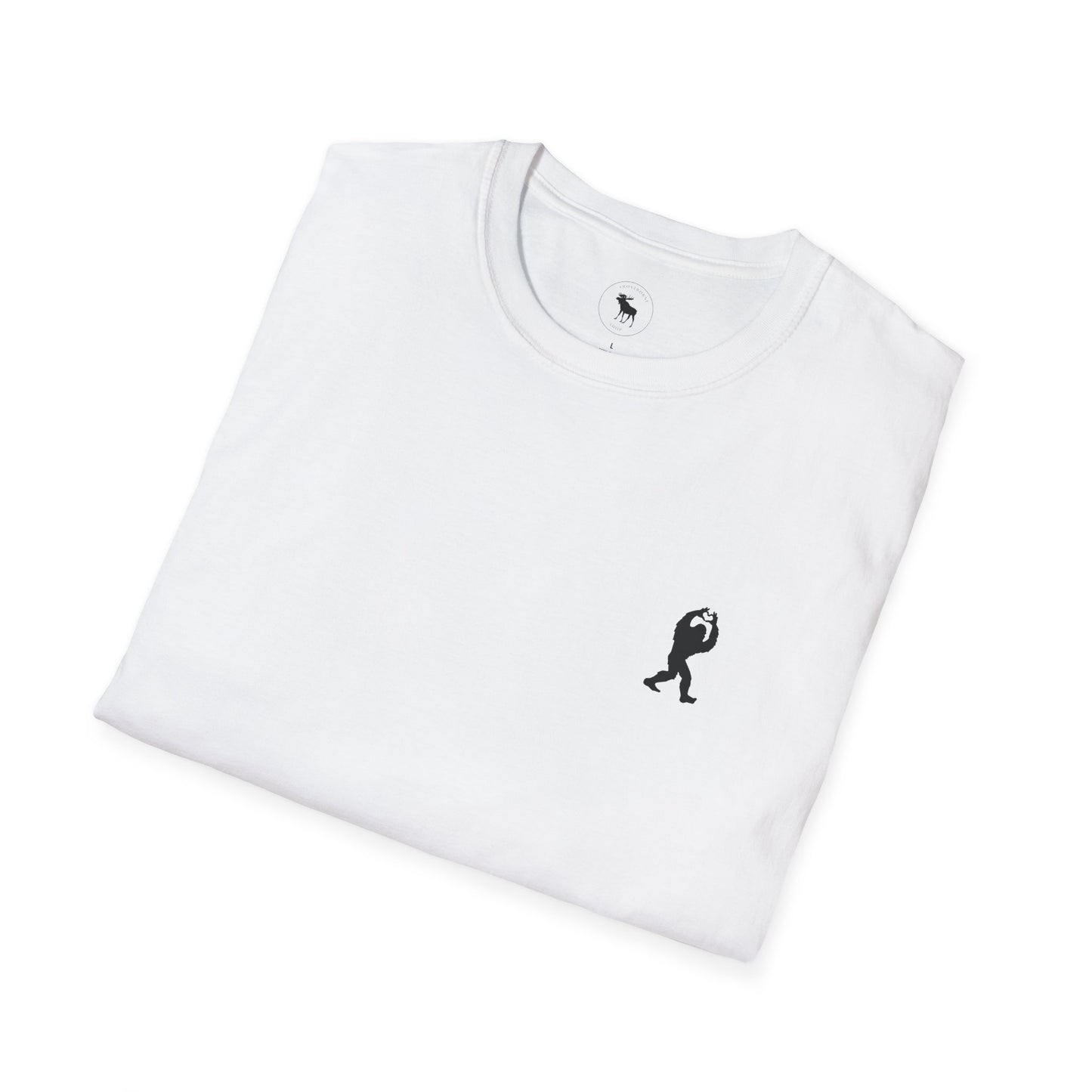 Bigfoot Forest T-Shirt — "A guy like me is hard to find" Back Print
