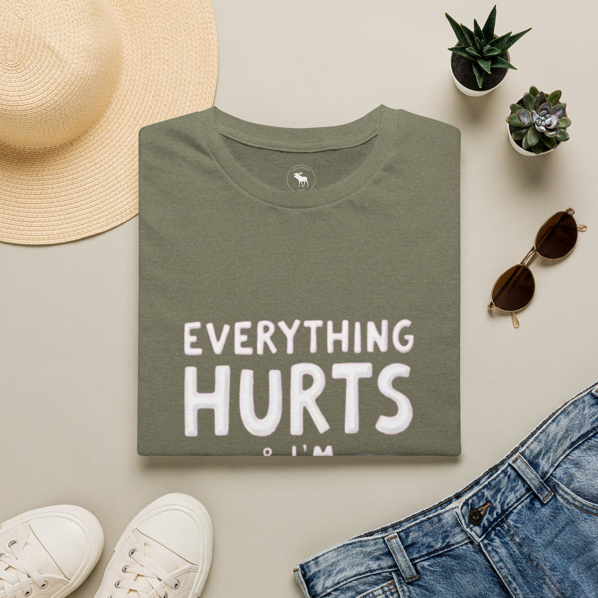 T-Shirt — “Everything Hurts & I’m Tired” Funny Comfort Graphic Tee