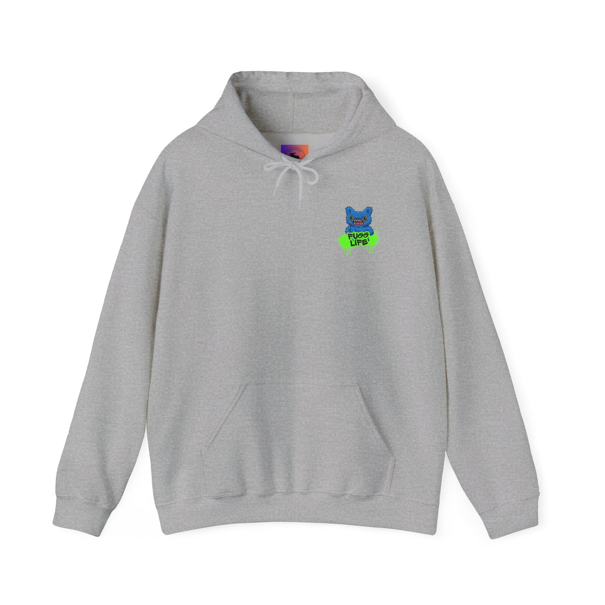 Hoodie Fugglers Colorful Cartoon Monster Crew Graphic Back Print