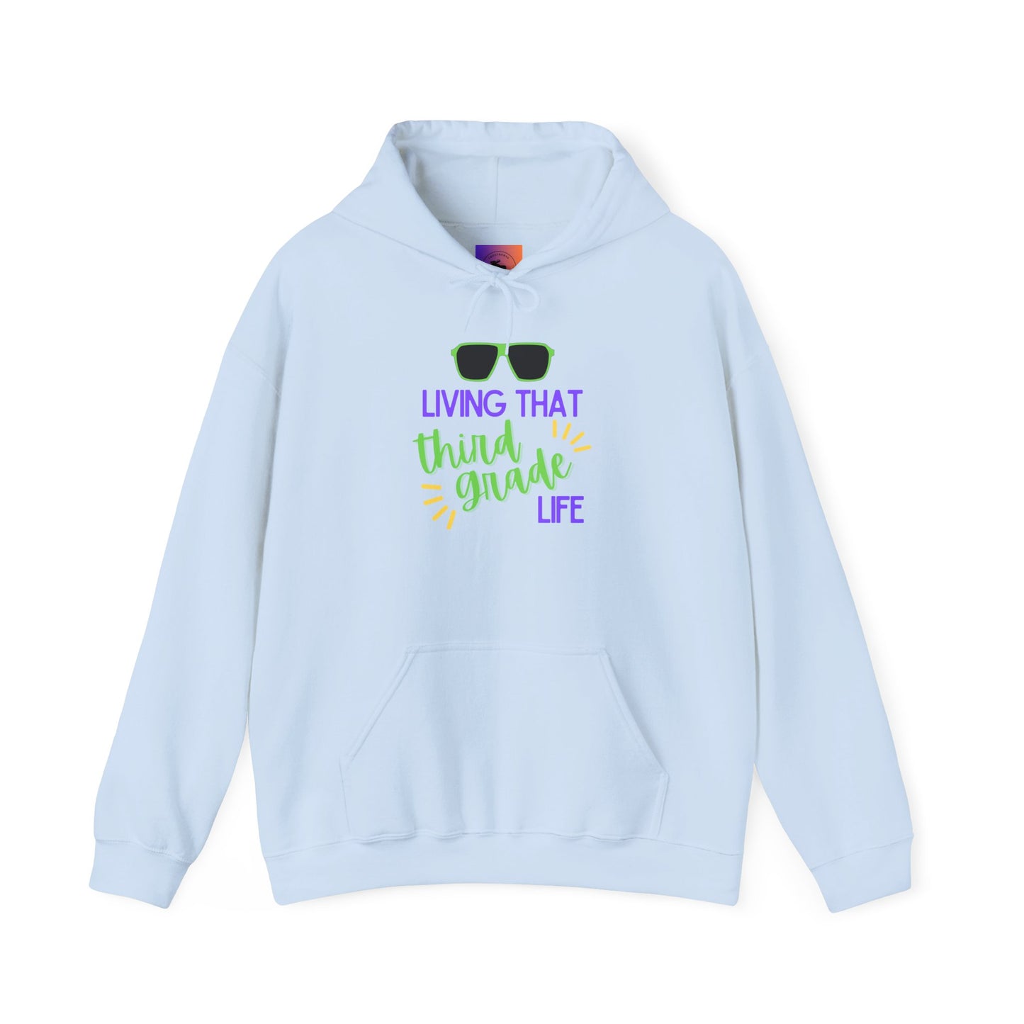 Living That Third Grade Life Hoodie - Perfect for Students, Graduation Gift, Cool Casual Wear, Back to School, Kids' Style
