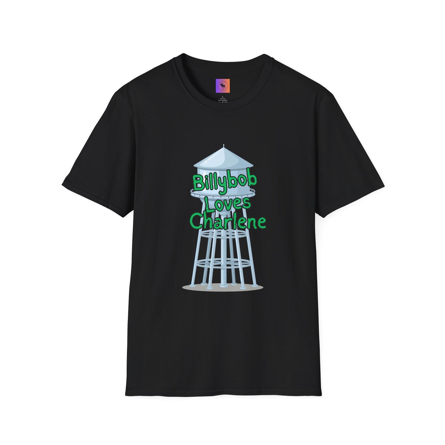 T-Shirt — 'Billybob Loves Charlene' Water Tower Graphic