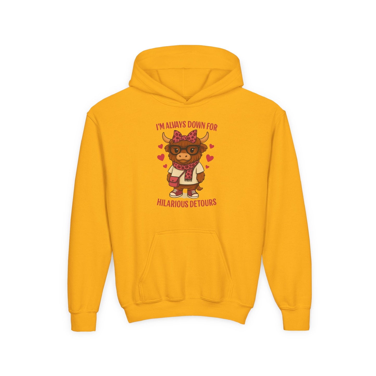 Youth Funny ADHD Hooded Sweatshirt - Cute Animal Design, Gift for Kids, Casual Wear, Birthday, Holidays, Fun Activites