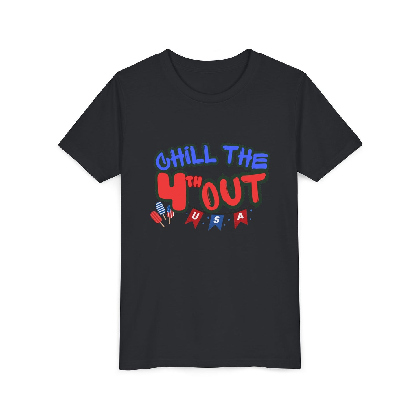 Youth Tee — "Chill the 4th'Out" Patriotic USA Kids T-Shirt