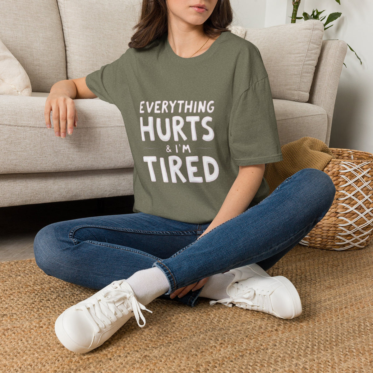 T-Shirt — “Everything Hurts & I’m Tired” Funny Comfort Graphic Tee