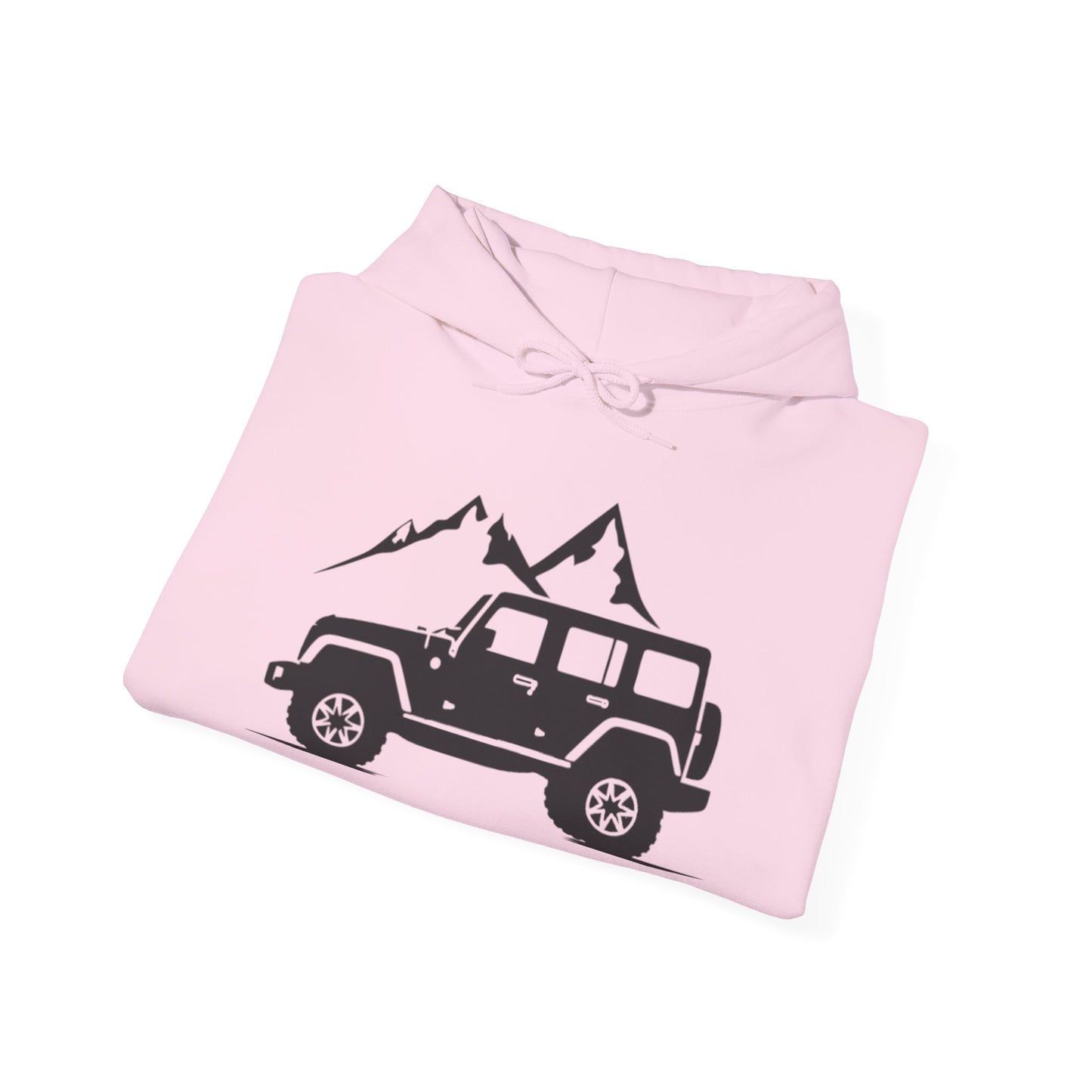 Unisex Heavy Blend™ Hooded Sweatshirt 4x4 mountain, abstract, simple design, minimalist
