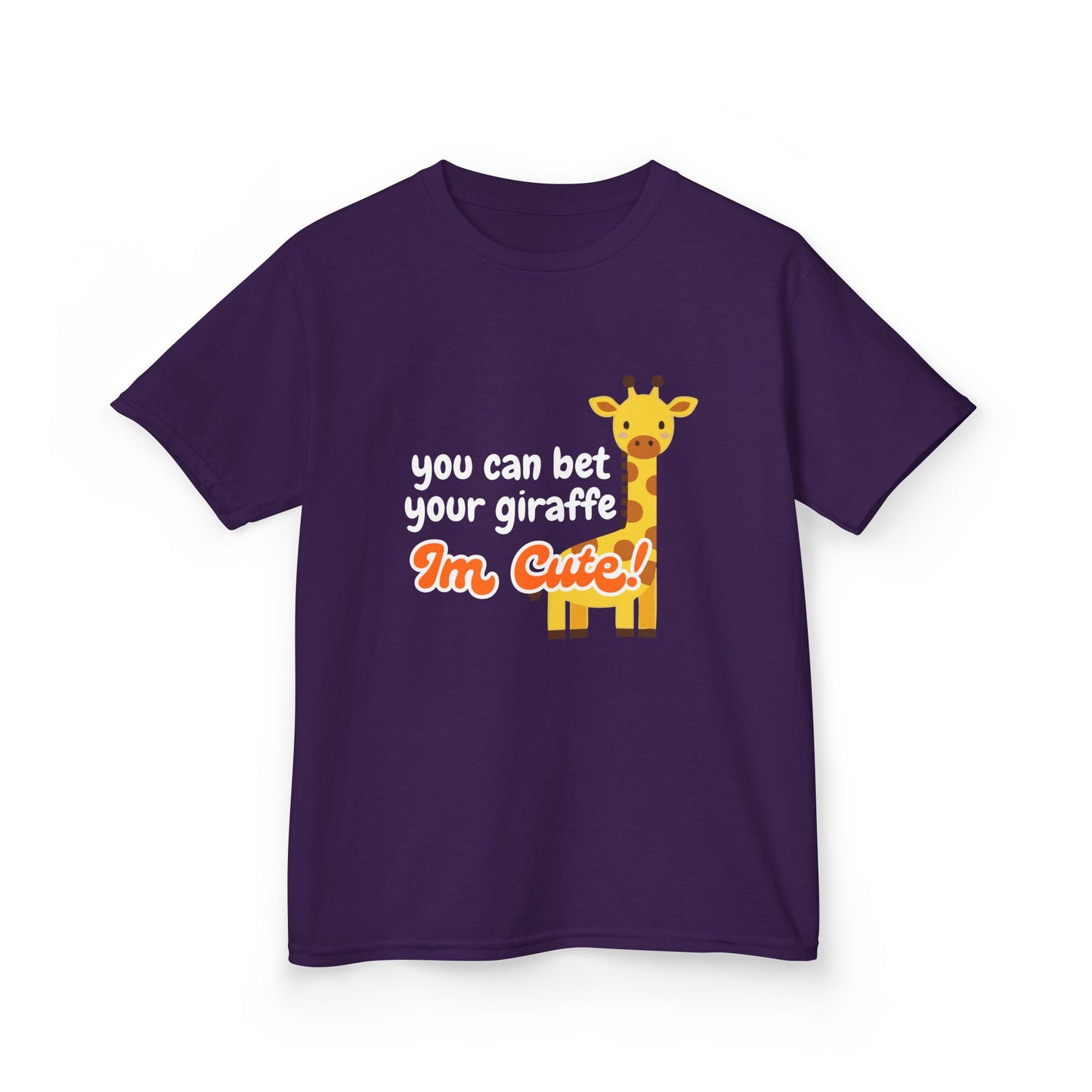 Kids T-Shirt – “You Can Bet Your Giraffe I’m Cute!” Cute Giraffe Graphic Tee for Toddlers