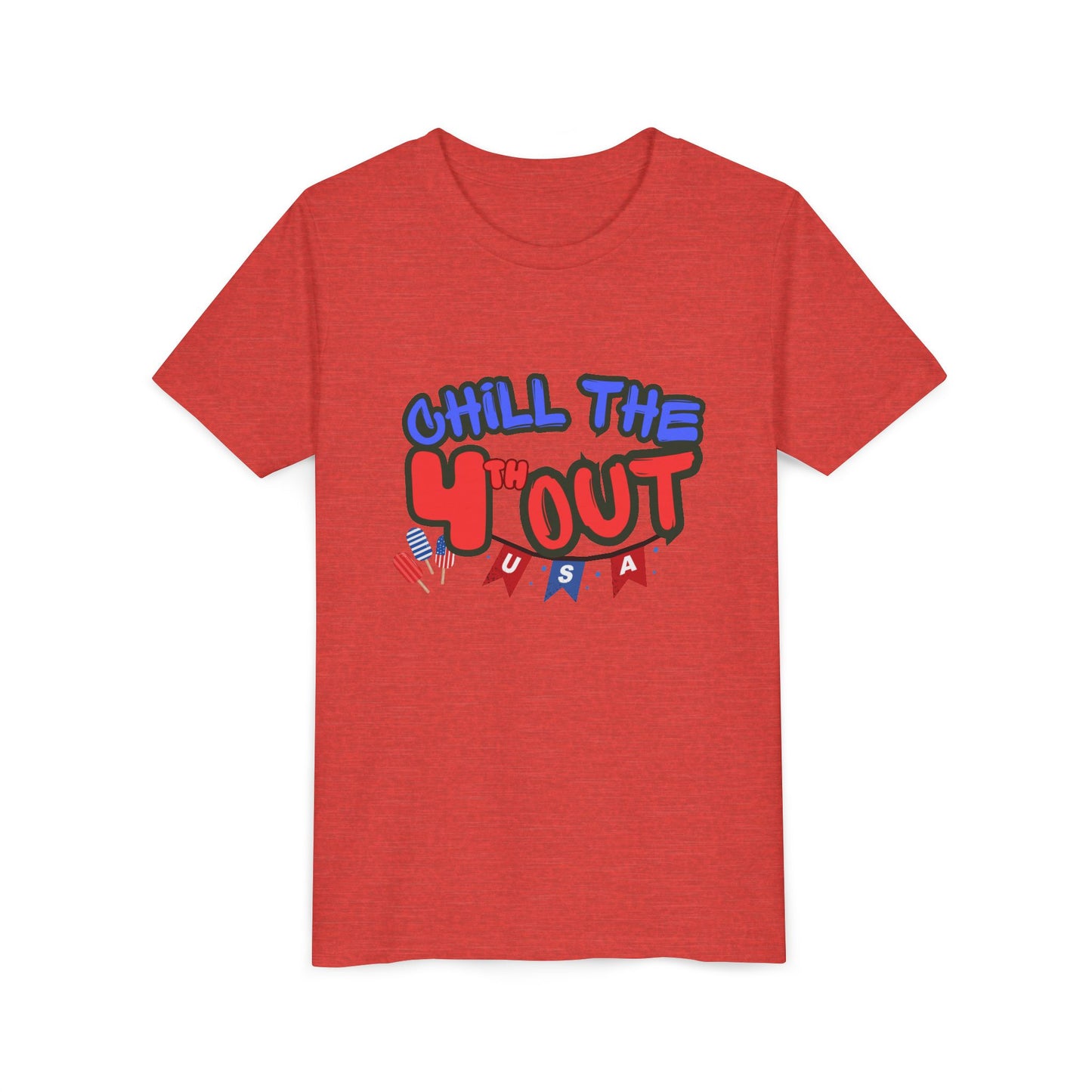 Youth Tee — "Chill the 4th'Out" Patriotic USA Kids T-Shirt