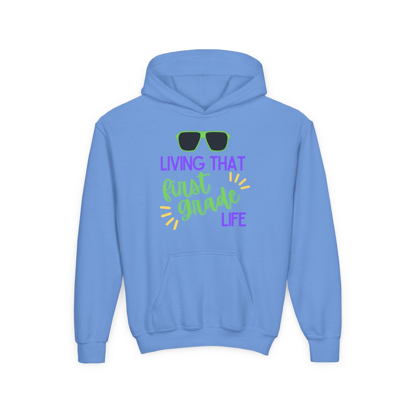 Cool first Grade Hoodie for Youth, Back to School Gift, Trendy Kids Sweatshirt, Living that Third Grade Life, Fun School Spirit Wear