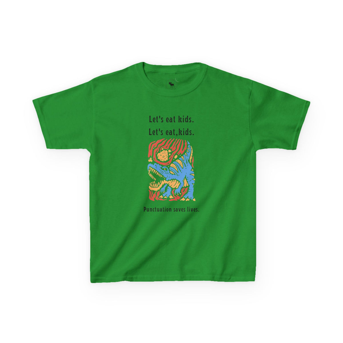 Kids Tee — "Let's eat kids. Let's eat, kids." Punctuation Saves Lives Graphic
