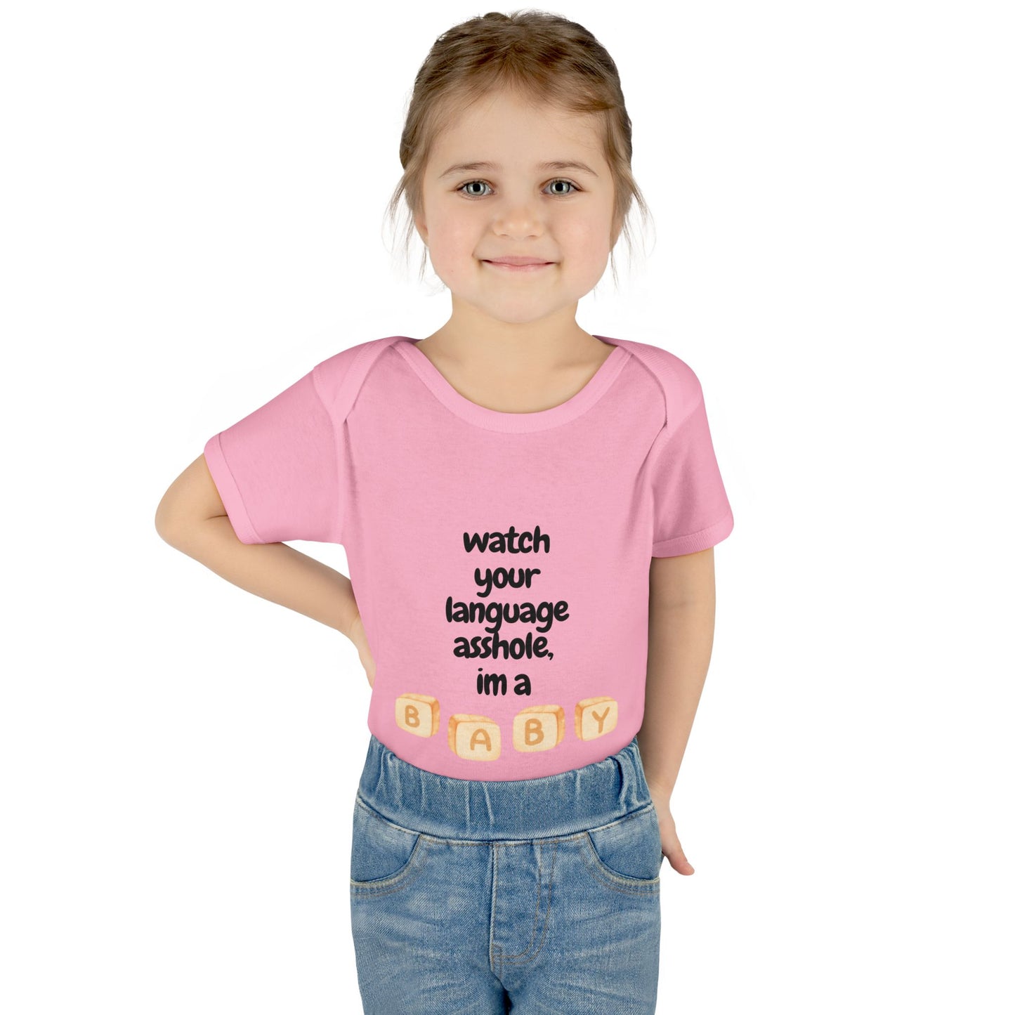 watch your language around the baby infant body suit
