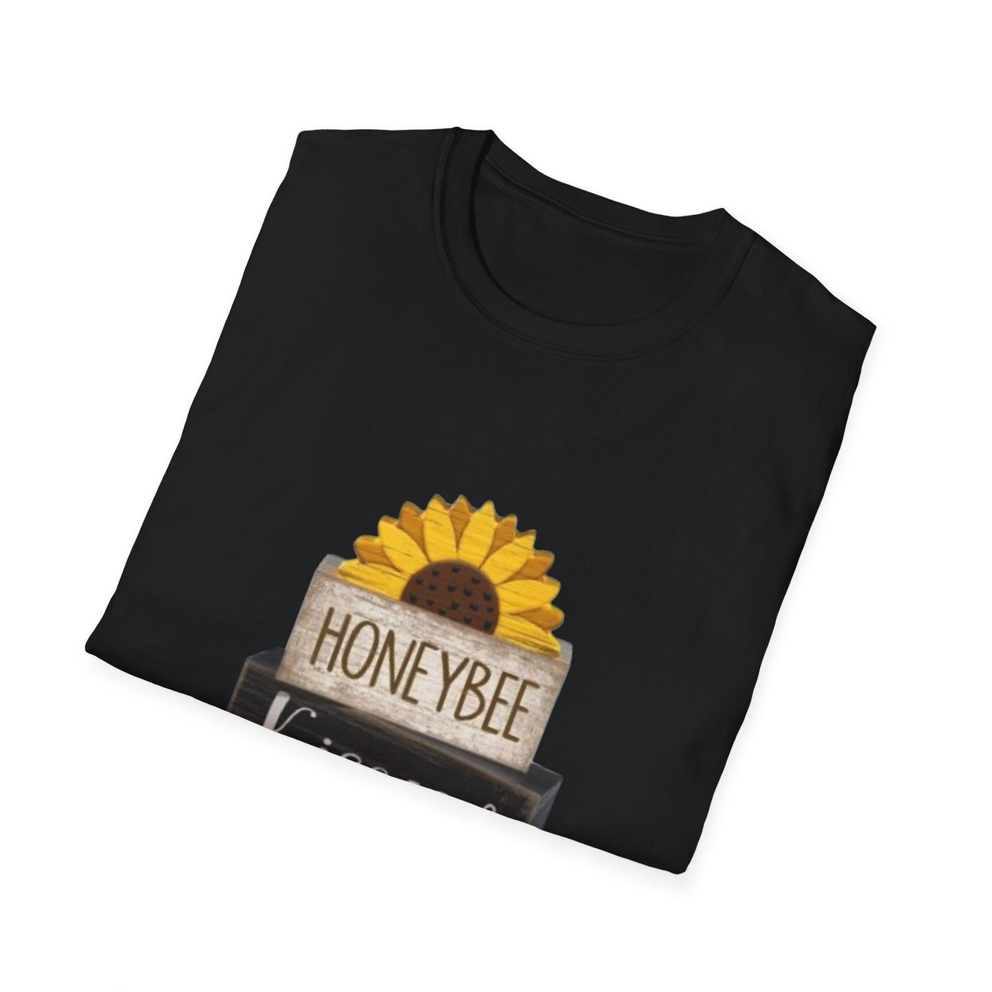 Sunflower & Honeybee T-Shirt — "Honeybee Kisses & Sunflower Wishes" Farmhouse Tee