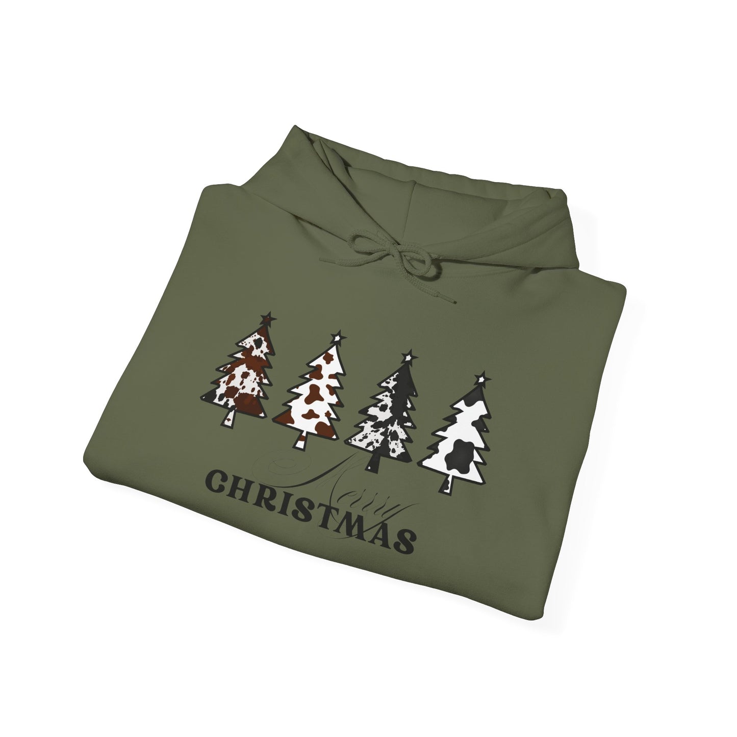 Cow Print Merry Christmas Hoodie
